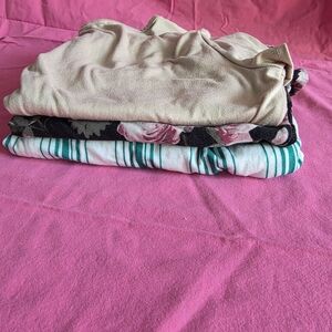 Floral and Striped Crop Top Set